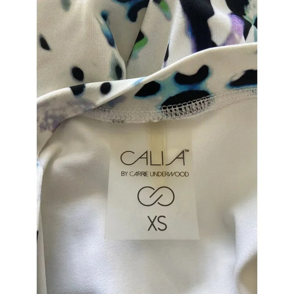 Calia Carrie Underwood Shirt Long Sleeve White Blue Black Extra Small XS - Picture 3 of 4